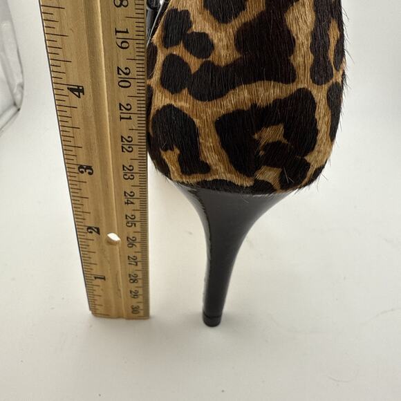Michael Kors Womens Simone Open Toe Black Patent Animal Print Size 10M NWB - Picture 8 of 16